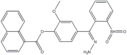 2-methoxy-4-[2-(phenylsulfonyl)carbohydrazonoyl]phenyl 1-naphthoate 结构式