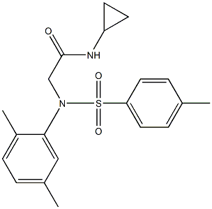 N-cyclopropyl-2-{2,5-dimethyl[(4-methylphenyl)sulfonyl]anilino}acetamide 结构式