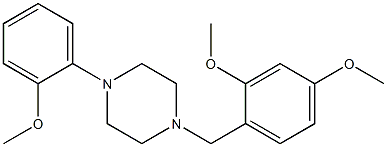 1-(2,4-dimethoxybenzyl)-4-(2-methoxyphenyl)piperazine 结构式