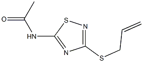 N-[3-(allylthio)-1,2,4-thiadiazol-5-yl]acetamide 结构式