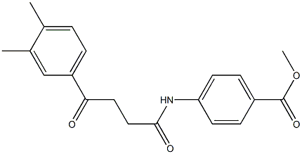 methyl 4-{[4-(3,4-dimethylphenyl)-4-oxobutanoyl]amino}benzoate 结构式