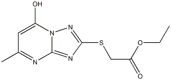 ethyl [(7-hydroxy-5-methyl[1,2,4]triazolo[1,5-a]pyrimidin-2-yl)sulfanyl]acetate 结构式