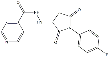 N'-[1-(4-fluorophenyl)-2,5-dioxo-3-pyrrolidinyl]isonicotinohydrazide 结构式