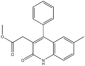 methyl (6-methyl-2-oxo-4-phenyl-1,2-dihydro-3-quinolinyl)acetate 结构式