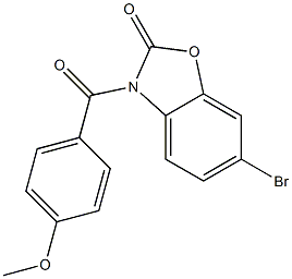 6-bromo-3-(4-methoxybenzoyl)-1,3-benzoxazol-2(3H)-one 结构式