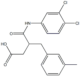 4-(3,4-dichloroanilino)-3-(3-methylbenzyl)-4-oxobutanoic acid 结构式