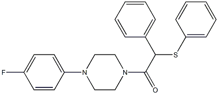 2-[4-(4-fluorophenyl)-1-piperazinyl]-2-oxo-1-phenylethyl phenyl sulfide 结构式