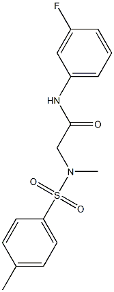 N-(3-fluorophenyl)-2-{methyl[(4-methylphenyl)sulfonyl]amino}acetamide 结构式