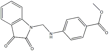 methyl 4-{[(2,3-dioxo-2,3-dihydro-1H-indol-1-yl)methyl]amino}benzoate 结构式