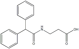 N-(diphenylacetyl)-beta-alanine 结构式