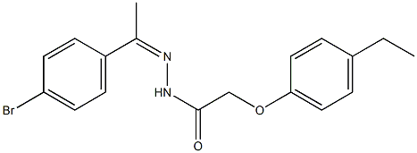 N'-[1-(4-bromophenyl)ethylidene]-2-(4-ethylphenoxy)acetohydrazide 结构式