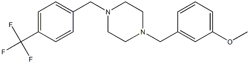 methyl 3-({4-[4-(trifluoromethyl)benzyl]-1-piperazinyl}methyl)phenyl ether 结构式