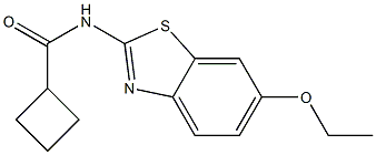 N-(6-ethoxy-1,3-benzothiazol-2-yl)cyclobutanecarboxamide 结构式