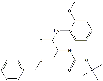 tert-butyl 1-[(benzyloxy)methyl]-2-(2-methoxyanilino)-2-oxoethylcarbamate 结构式