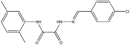 2-[2-(4-chlorobenzylidene)hydrazino]-N-(2,5-dimethylphenyl)-2-oxoacetamide 结构式