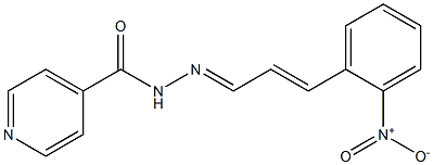 N'-(3-{2-nitrophenyl}-2-propenylidene)isonicotinohydrazide 结构式