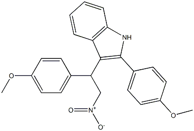 3-[2-nitro-1-(4-methoxyphenyl)ethyl]-2-(4-methoxyphenyl)-1H-indole 结构式