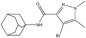 N-(1-adamantyl)-4-bromo-1,5-dimethyl-1H-pyrazole-3-carboxamide 结构式