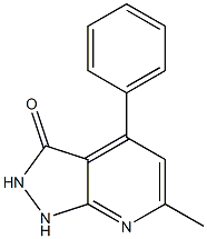 6-methyl-4-phenyl-1,2-dihydro-3H-pyrazolo[3,4-b]pyridin-3-one 结构式