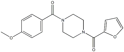 4-{[4-(2-furoyl)-1-piperazinyl]carbonyl}phenyl methyl ether 结构式