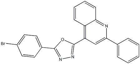 4-[5-(4-bromophenyl)-1,3,4-oxadiazol-2-yl]-2-phenylquinoline 结构式