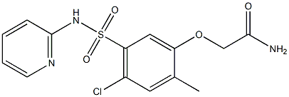 2-{4-chloro-2-methyl-5-[(2-pyridinylamino)sulfonyl]phenoxy}acetamide 结构式