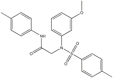 2-{3-methoxy[(4-methylphenyl)sulfonyl]anilino}-N-(4-methylphenyl)acetamide 结构式