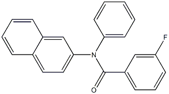 3-fluoro-N-(2-naphthyl)-N-phenylbenzamide 结构式