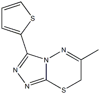 6-methyl-3-(2-thienyl)-7H-[1,2,4]triazolo[3,4-b][1,3,4]thiadiazine 结构式