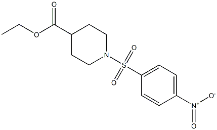 ethyl 1-({4-nitrophenyl}sulfonyl)piperidine-4-carboxylate 结构式