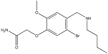 2-{5-bromo-4-[(butylamino)methyl]-2-methoxyphenoxy}acetamide 结构式