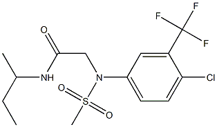 N-(sec-butyl)-2-[4-chloro(methylsulfonyl)-3-(trifluoromethyl)anilino]acetamide 结构式