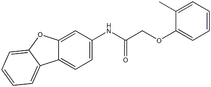 N-dibenzo[b,d]furan-3-yl-2-(2-methylphenoxy)acetamide 结构式