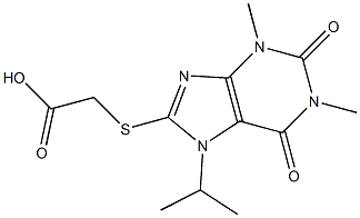 [(7-isopropyl-1,3-dimethyl-2,6-dioxo-2,3,6,7-tetrahydro-1H-purin-8-yl)sulfanyl]acetic acid 结构式