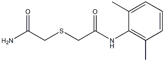 2-[(2-amino-2-oxoethyl)sulfanyl]-N-(2,6-dimethylphenyl)acetamide 结构式