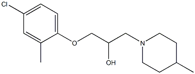 1-(4-chloro-2-methylphenoxy)-3-(4-methyl-1-piperidinyl)-2-propanol 结构式