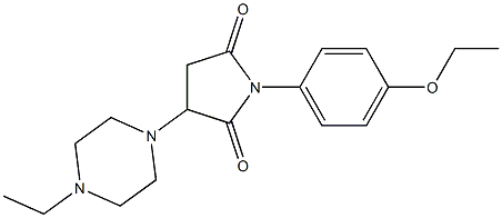 1-(4-ethoxyphenyl)-3-(4-ethyl-1-piperazinyl)-2,5-pyrrolidinedione 结构式