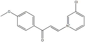 3-chloro-1-[3-(4-methoxyphenyl)-3-oxo-1-propenyl]pyridinium 结构式