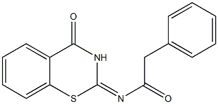 N-(4-oxo-3,4-dihydro-2H-1,3-benzothiazin-2-ylidene)-2-phenylacetamide 结构式