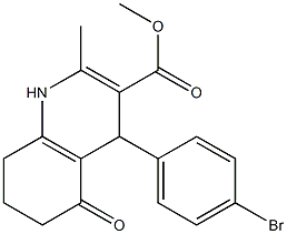 methyl 4-(4-bromophenyl)-2-methyl-5-oxo-1,4,5,6,7,8-hexahydro-3-quinolinecarboxylate 结构式