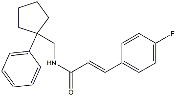 3-(4-fluorophenyl)-N-[(1-phenylcyclopentyl)methyl]acrylamide 结构式