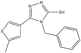 4-benzyl-5-(5-methyl-3-thienyl)-4H-1,2,4-triazol-3-yl hydrosulfide 结构式