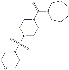 1-{[4-(4-morpholinylsulfonyl)-1-piperazinyl]carbonyl}azepane 结构式