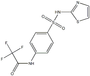 2,2,2-trifluoro-N-{4-[(1,3-thiazol-2-ylamino)sulfonyl]phenyl}acetamide 结构式