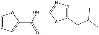 N-(5-isobutyl-1,3,4-thiadiazol-2-yl)-2-furamide 结构式