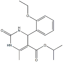 isopropyl 4-(2-ethoxyphenyl)-6-methyl-2-oxo-1,2,3,4-tetrahydro-5-pyrimidinecarboxylate 结构式