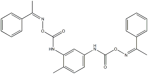 1-methyl-2,4-bis[({[(1-phenylethylidene)amino]oxy}carbonyl)amino]benzene 结构式