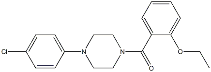 2-{[4-(4-chlorophenyl)-1-piperazinyl]carbonyl}phenyl ethyl ether 结构式