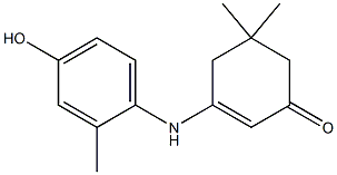 3-(4-hydroxy-2-methylanilino)-5,5-dimethyl-2-cyclohexen-1-one 结构式