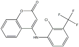 4-[2-chloro-3-(trifluoromethyl)anilino]-2H-chromen-2-one 结构式
